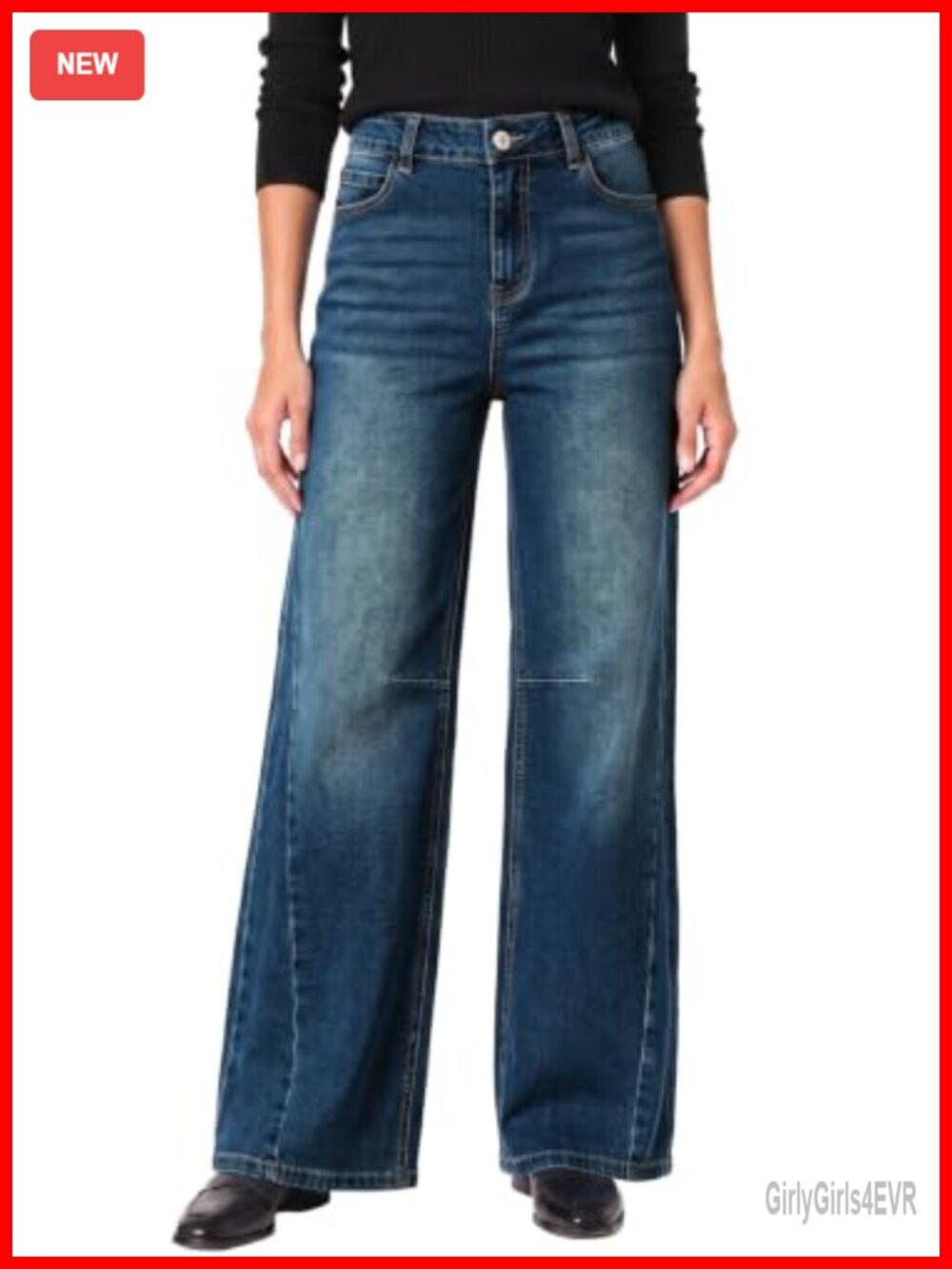 Heritage Denim Wide Leg Jeans High Waisted Stretchy Pants 2026